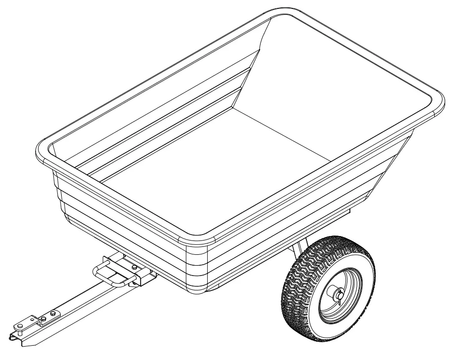 Agri-Fab 45-0552 12 Cubic Foot Utility Poly Swivel Dump Cart
