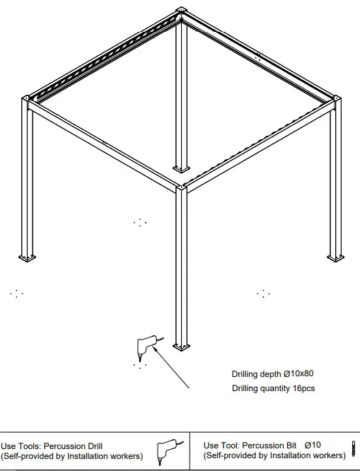 DANCOVER PA153015 Bioclimatic Pergola Gazebo San Pablo - Figure 11