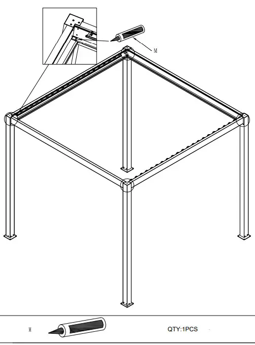 DANCOVER PA153015 Bioclimatic Pergola Gazebo San Pablo - Figure 13