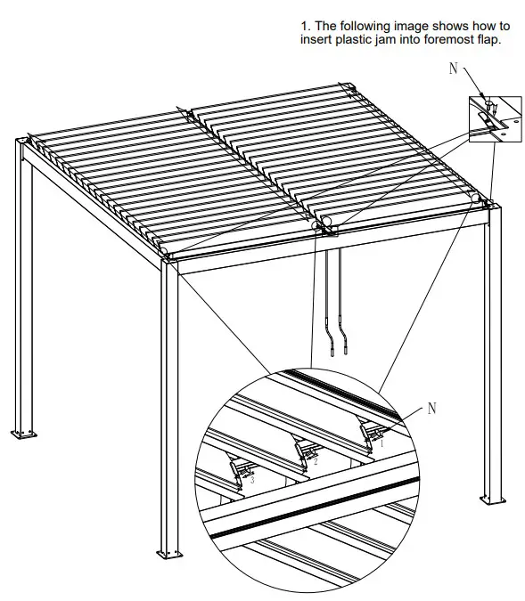 DANCOVER PA153015 Bioclimatic Pergola Gazebo San Pablo - Figure 18