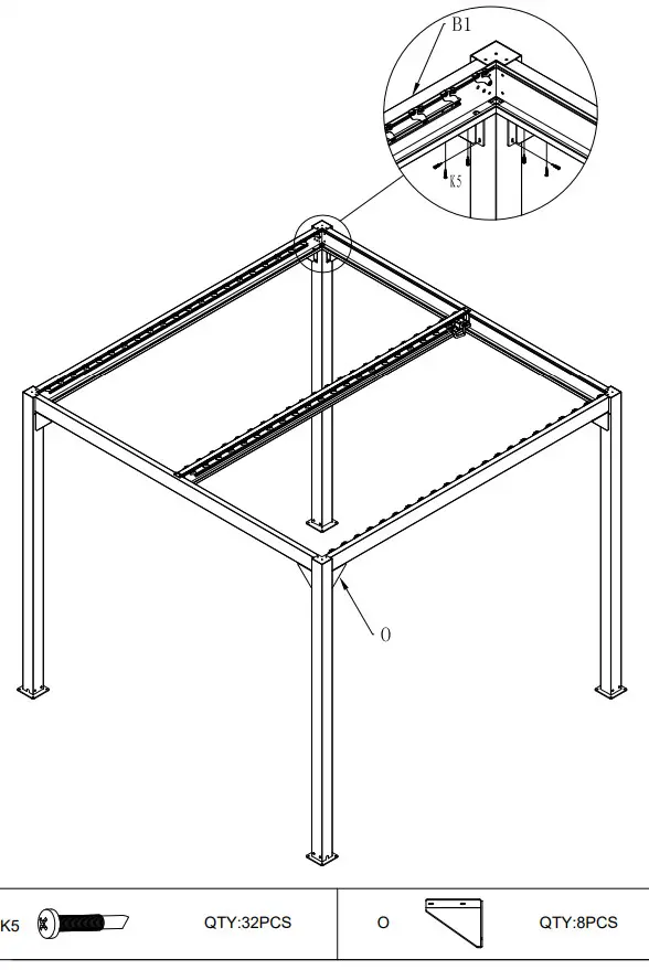DANCOVER PA153015 Bioclimatic Pergola Gazebo San Pablo - Figure 20