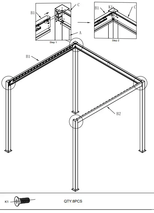 DANCOVER PA153015 Bioclimatic Pergola Gazebo San Pablo - Figure 7