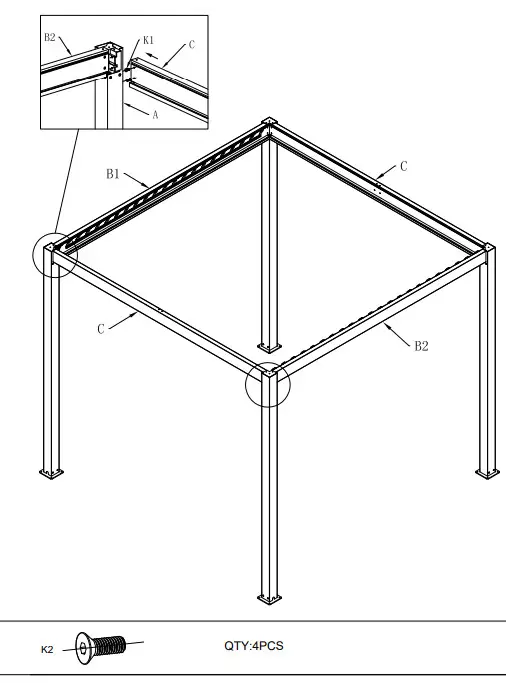 DANCOVER PA153015 Bioclimatic Pergola Gazebo San Pablo - Figure 8