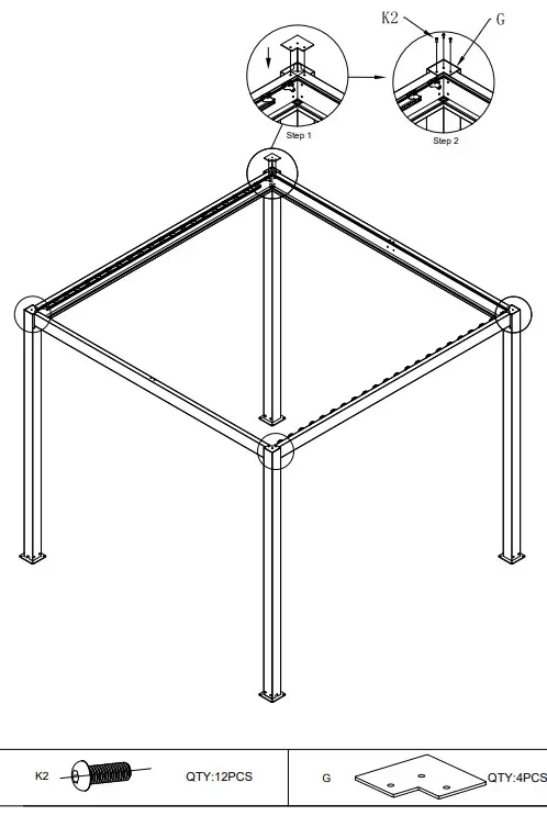 DANCOVER PA153015 Bioclimatic Pergola Gazebo San Pablo - Figure 9