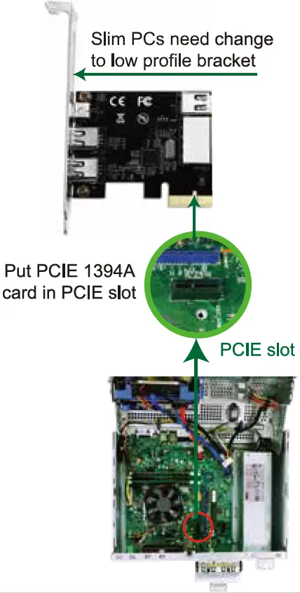 LinksTek PCIE-1394A 4-Ports PCIE Firewire 400 Card 01