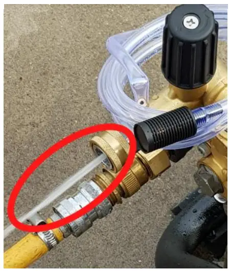 V TUF Torrent 5 Industrial Mobile Diesel Cold Water Pressure Washer - Pressure adjustment knob 1