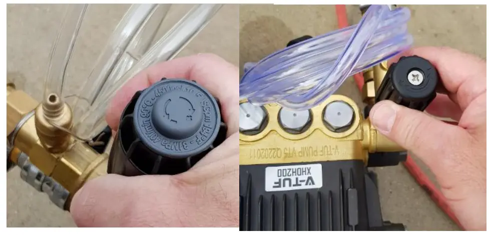 V TUF Torrent 5 Industrial Mobile Diesel Cold Water Pressure Washer - Pressure adjustment knob