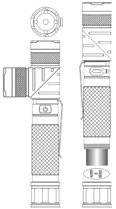 NICRON B70 Plus Rechargeable Twist Flashlight