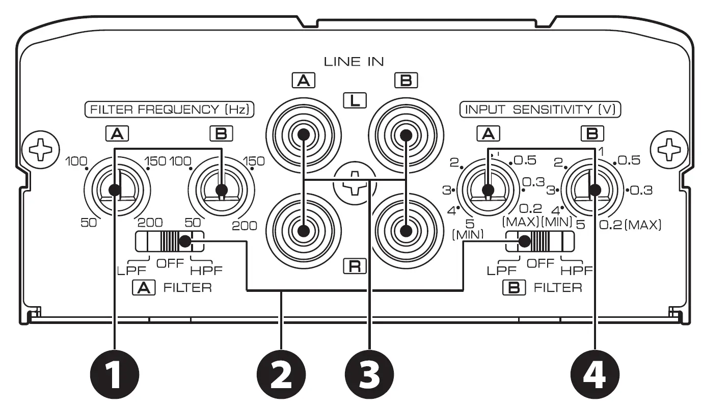 JVC KS-DR1004D Compact 4 Channel Amplifier 12
