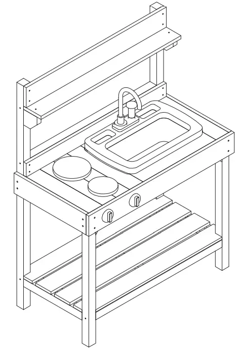 AXI Rosa Sand & Water Play Kitchen Medium