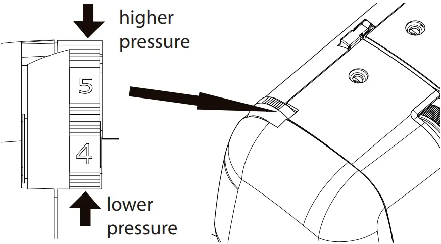 Setting the presser foot pressure