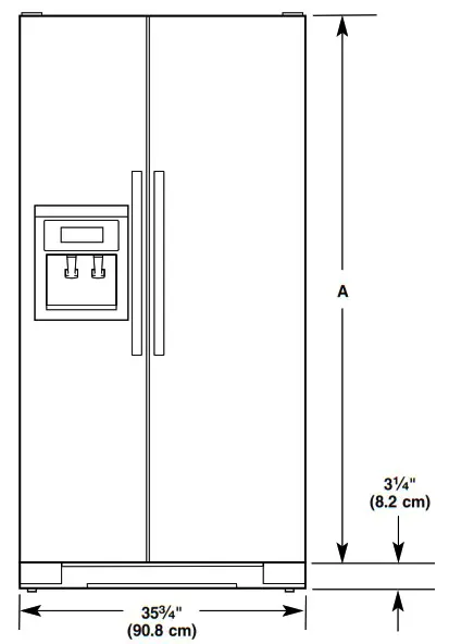 Whirlpool KitchenAid W10706417B side-by-side refrigerator - Front View