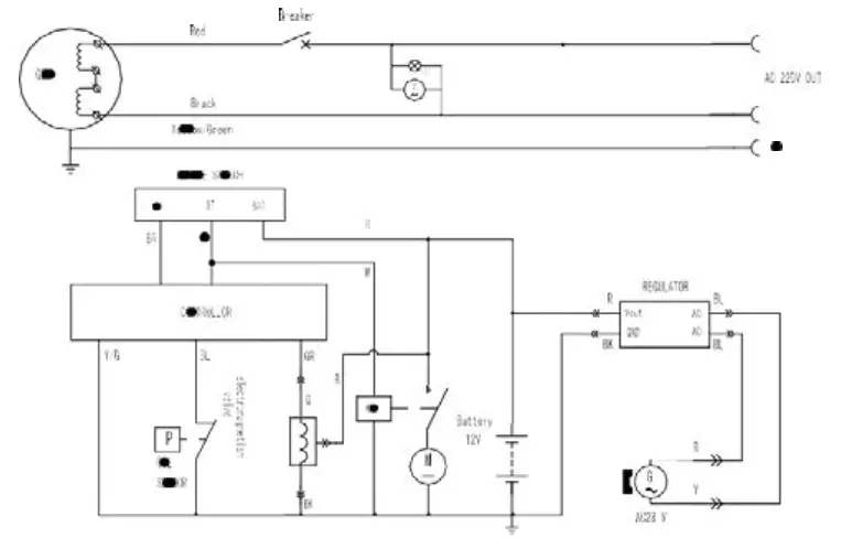 WARRIOR POWER EQUIPMENT LDG12S3 Diesel Generators - ENGINE PARTS DIAGRAM 1