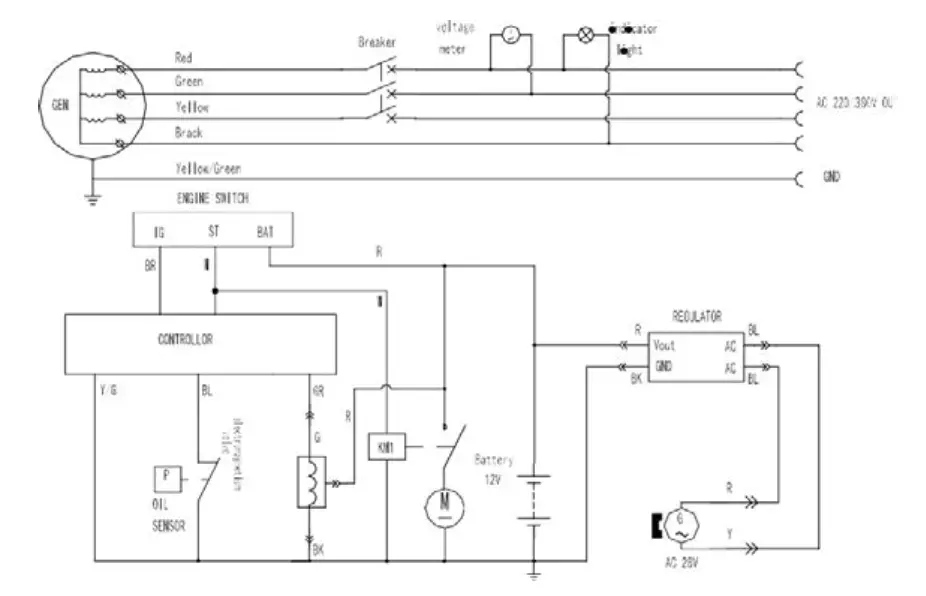 WARRIOR POWER EQUIPMENT LDG12S3 Diesel Generators - ENGINE PARTS DIAGRAM 2