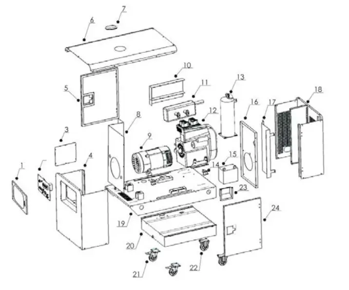 WARRIOR POWER EQUIPMENT LDG12S3 Diesel Generators - ENGINE PARTS DIAGRAM