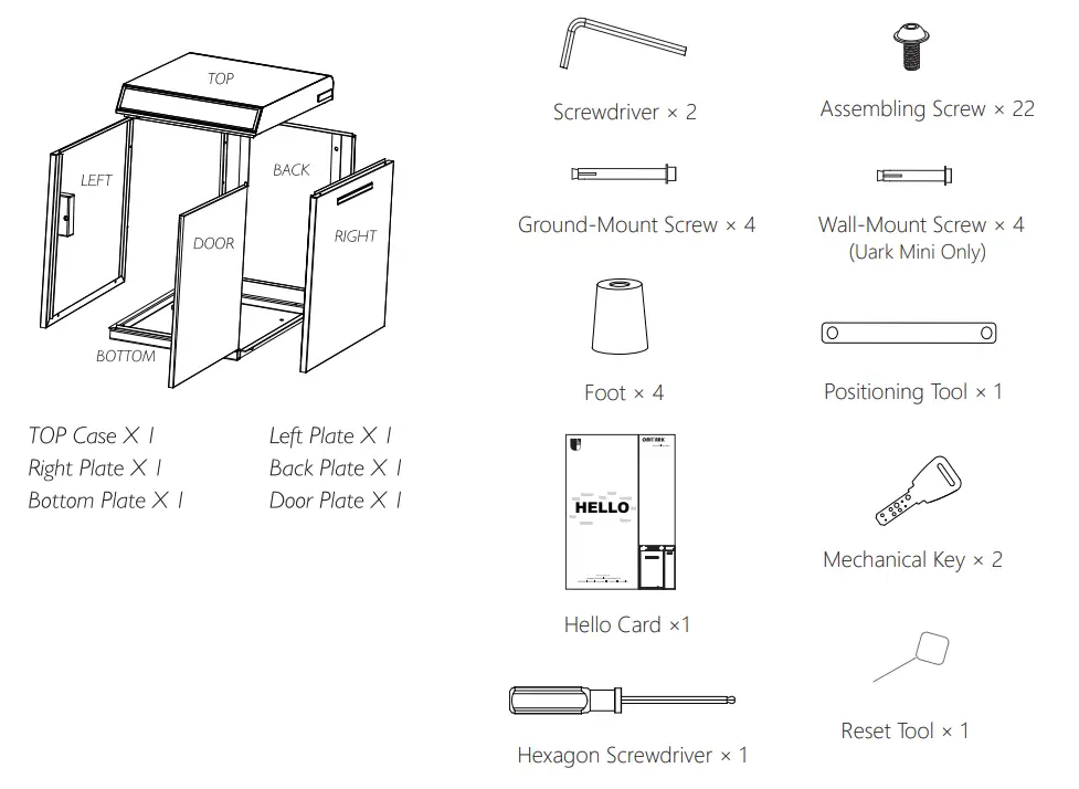 omconnect Uark Mini Smart Delivery Box - Fig 1