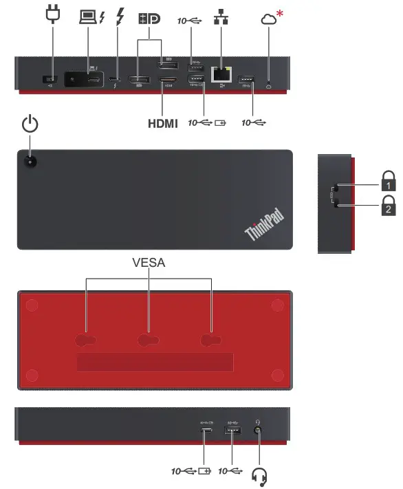 Lenovo 40B00135US ThinkPad Universal Thunderbolt 4 Dock - Product overview 1