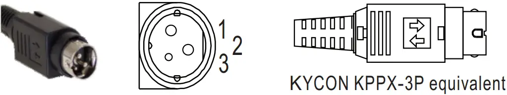 Min. DIN 3 Pin with Lock (male)
