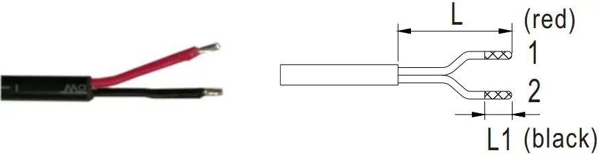 Stripped and tinned leads