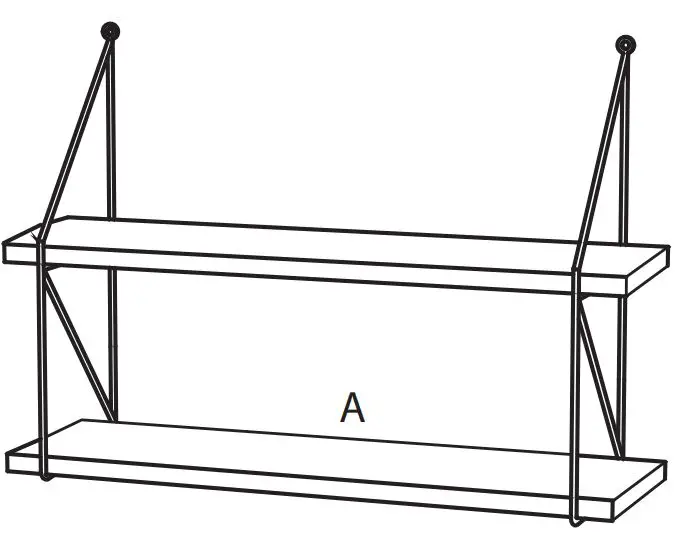 Sorbus Wd-2tr-grw Grey Rustic Wood Decorative Wall Shelves Instruction Manual