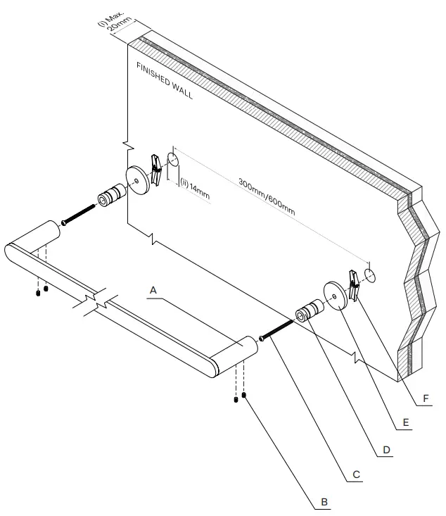 SUSSEX-DGTR300-Duet-Guest-Towel-Rail-fig 1