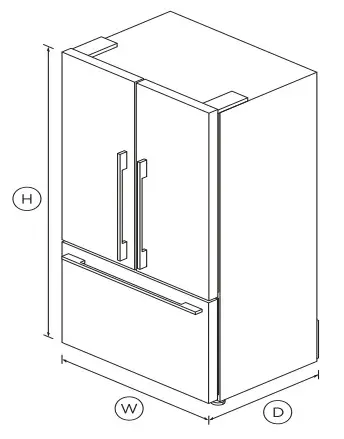 FISHER PAYKEL RF610ADX5 Freestanding French Door Refrigerator Freezer, 90cm, 545L - fig1