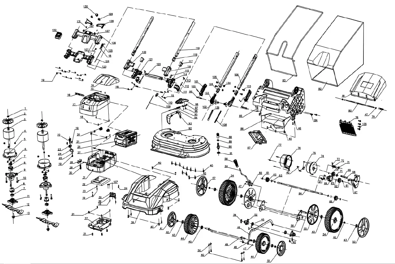 POWERSMART PS76826 26 Inch 80V Cordless Lawn Mower 15