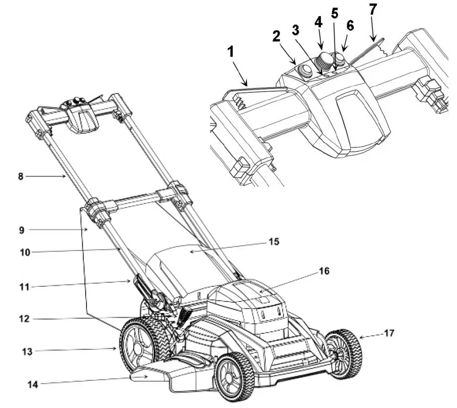 POWERSMART PS76826 26 Inch 80V Cordless Lawn Mower 4