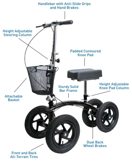 BodyMed ZZRWAL03AT Steerable Knee Walker - fig