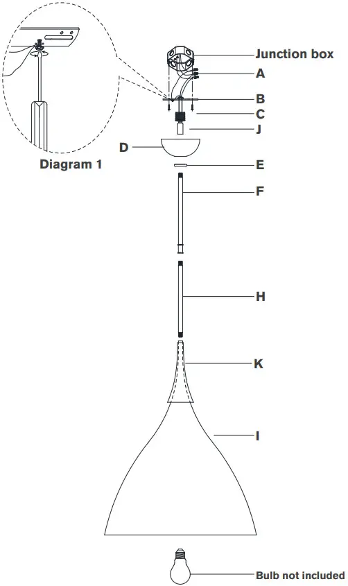 VISUAL COMFORT ARN 5351 Agnes Medium Pendant - ASSEMBLY INSTRUCTIONS