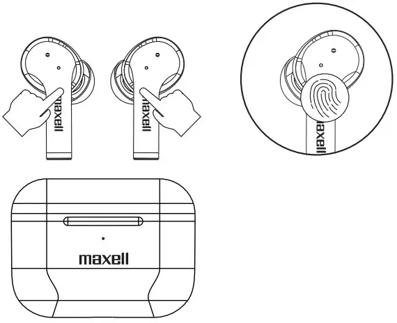 maxell EB BTANC1 ANC1 Active Noise Cancellation Earbuds - Manual Pairing