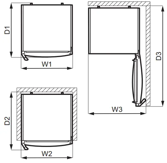 Electrolux LNT3LE31W1 Free-Standing Refrigerator - Dimensions1
