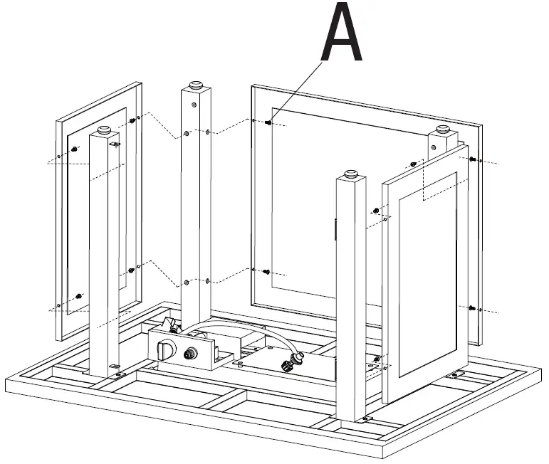 ENDLESS -SUMMER GAD17107ES The Marc Outdoor -Rectangular -Steel -Frame- LP- Gas -Fire Pit 06