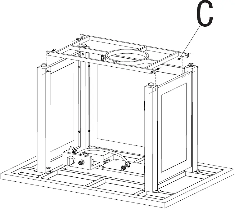 ENDLESS -SUMMER GAD17107ES The Marc Outdoor -Rectangular -Steel -Frame- LP- Gas -Fire Pit 07