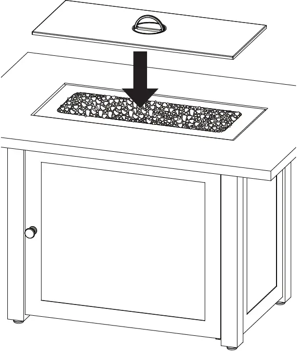 ENDLESS -SUMMER GAD17107ES The Marc Outdoor -Rectangular -Steel -Frame- LP- Gas -Fire Pit 11