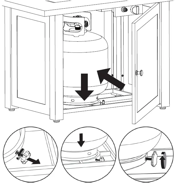 ENDLESS -SUMMER GAD17107ES The Marc Outdoor -Rectangular -Steel -Frame- LP- Gas -Fire Pit 13