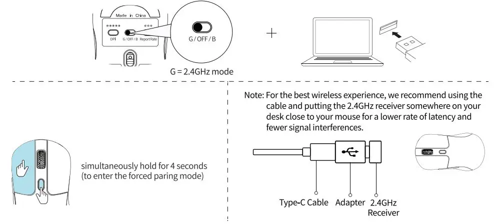 Keychron M3 Wireless Mouse User Manual - 2.4GHz Mode