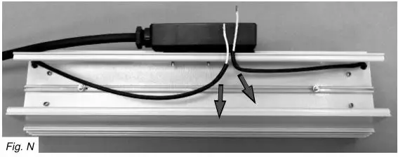 Solaira Cosy Weatherproof Infrared Heaters - pull the emitter wires through the sealing gasket