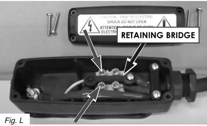 Solaira Cosy Weatherproof Infrared Heaters - unscrew the connector block screws as highlighted