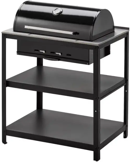 IKEA GRILLSKÄR Charcoal Barbecue Black-Stainless Steel Outdoor-FIG1