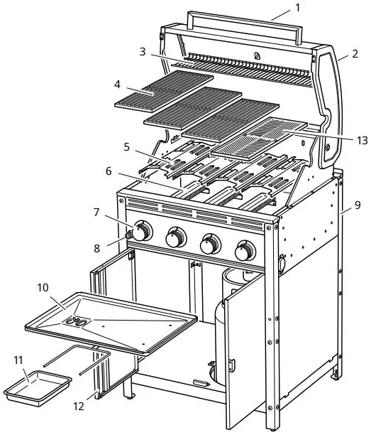 IKEA GRILLSKÄR Charcoal Barbecue Black-Stainless Steel Outdoor-FIG2