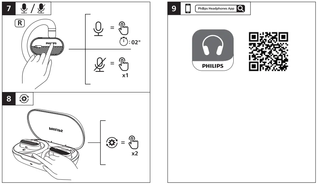 PHILIPS TAA6708 6000 Series Headphones Earbuds - fig 1