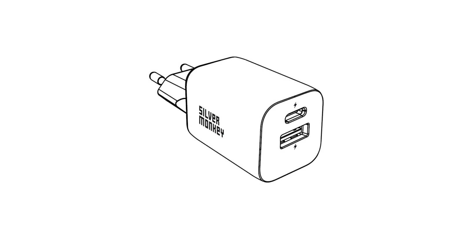 Silver Monkey Qc-1u1c30w 30w Usb-c Pd Wall Charger User Manual