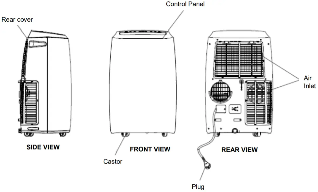 electriQ P16HP Portable Air Conditioner with Heat Pump -fig 8
