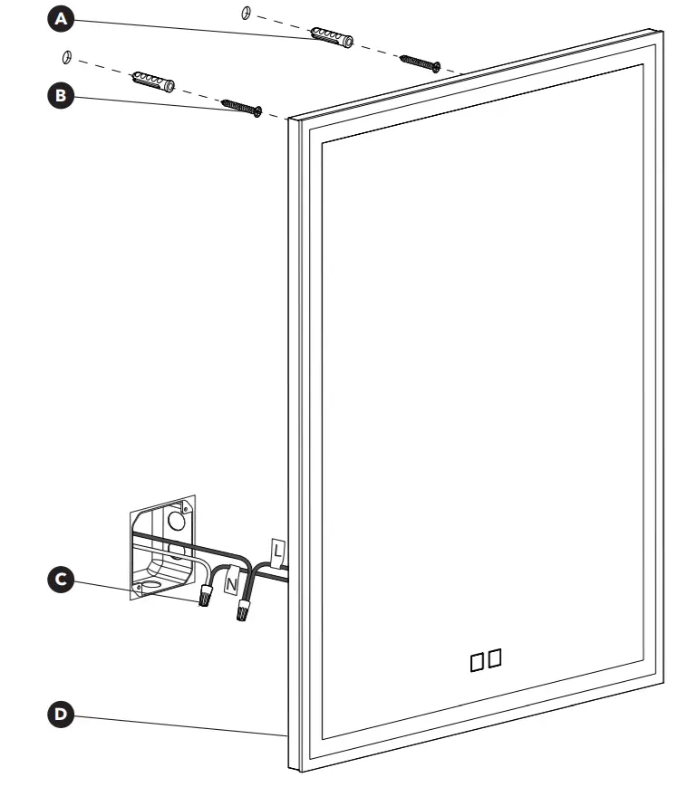 artika WMIRH-SACH-2431-C Anti-Fog LED Wall Mirror -figure 7