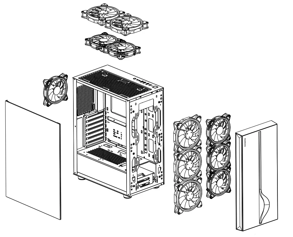 GAMDIAS MARS M1 MID-TOWER PC CASE - COOLING