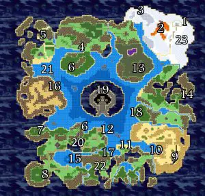 Akamai CELESTIAL HEARTS Worlds Map and Miniguide -Floating World Map