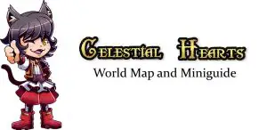 Akamai CELESTIAL HEARTS Worlds Map and Miniguide -logo