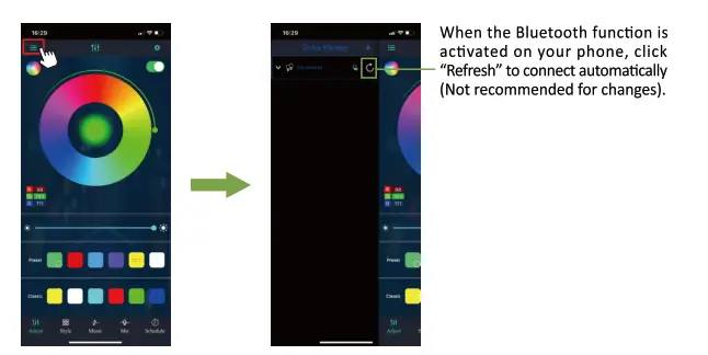 novostella NTF71 RGBCW US 4 Solar Spot Lights - APP Connection Instructions 1