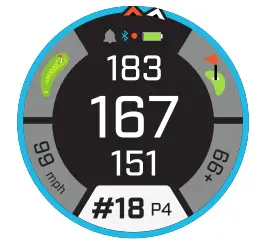 Bushnell Golf 362150 ION Elite GPS Rangefinder Watch - Blue Slope ring